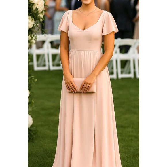 Show Me Your MuMu Marie Sweetheart Maxi Dress XL Blush Pink Bridesmaid - Picture 1 of 8